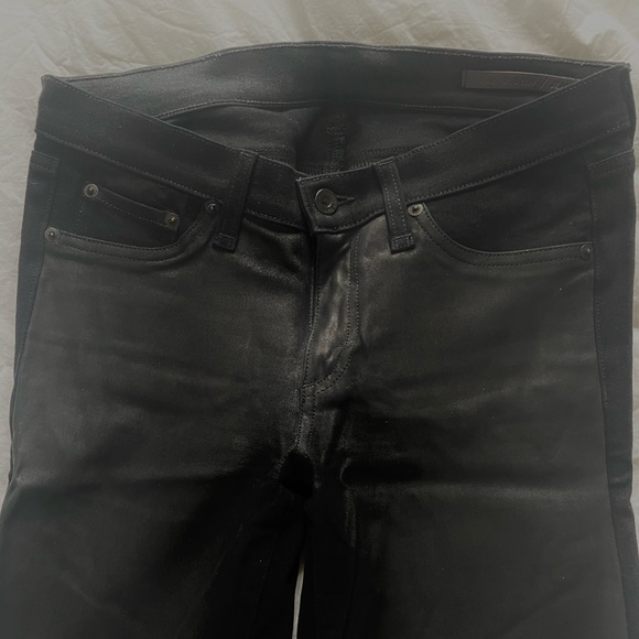 Rag & Bone mid-rise lamb leather front panel jeans - sz 29 - Picture 4 of 4